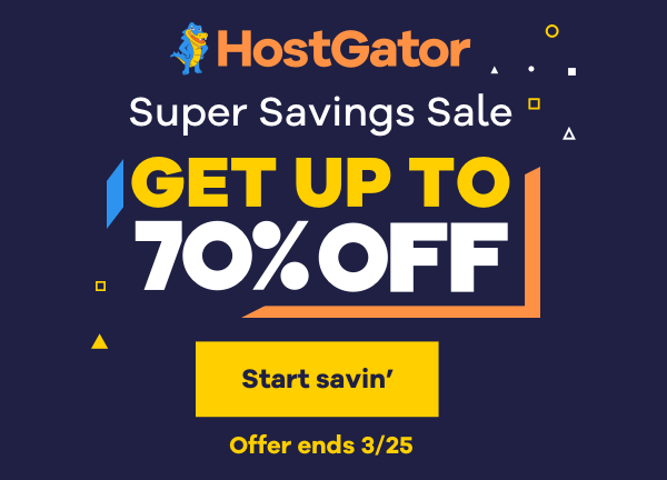 HostGator:Spring Savings Sale Starts March 22nd